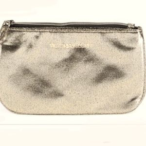 Victorias Secret Glittery Gold Makeup Bag